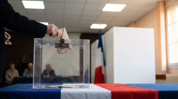 Cetateni francezi la coada la sectia de votare franta alegeri municipale duminica