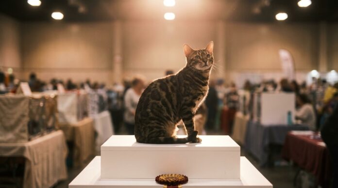 Pisica Duracell campioana europeana la salonul felin sofisticat sala palatului british shorthair blue expozitie pisici bucuresti mall drumul taberelor