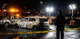Incendiu nocturn în Sectorul 2: patru mașini afectate, dosar penal deschis Masini arse intr-o parcare din Sectorul 2 Bucuresti incendiu noapte incendiu parcare
