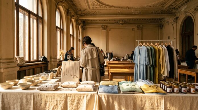 Standuri creatori locali targ de paste Palatul Universul bijuterii ceramica moda