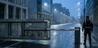 Alertă la Moscova: FSB și garda națională, în stare de veghe după amenințări ucrainene Sediul FSB din Moscova cu forte de securitate in fata cladirii alerta alerta securitate moscova