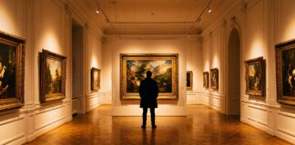 Expoziții deschise de joi la Art Safari în Amzei: Eminescu, Belle Époque și Felix Aftene, până pe 19 iulie Intrarea Art Safari in cladirea din Amzei 13A expozitie Eminescu Belle Epoque art safari amzei