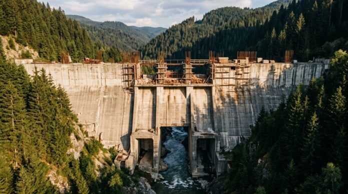 Hidrocentrala in constructie pe un rau din Romania proiect strategic securitate nationala hidrocentrale securitate nationala