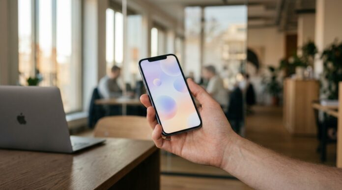 Ecran telefon cu aplicatia retea sociala Wedium lansata la Berlin alternativa TikTok