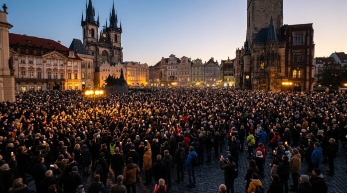 Manifestanti la Praga protest impotriva legii ONG Babis 150000 oameni babis lege ong