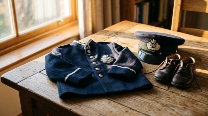 Copii in uniforme de politist langa autospeciale IPJ Salaj ziua politiei zalau