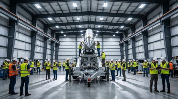 Lansator THAAD sistem antiracheta american pe teren militar productia de rachete