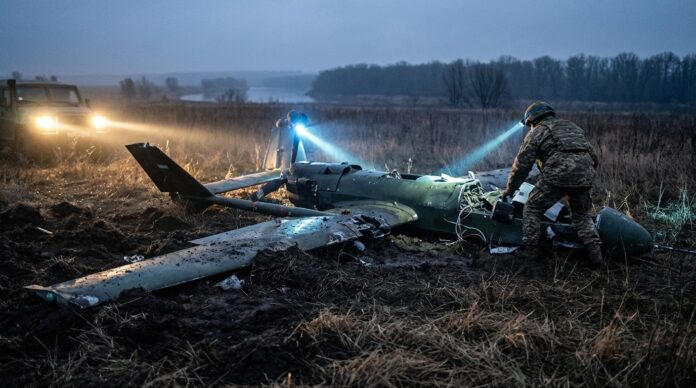Resturi drona rusa prabusita camp judetul Tulcea granita Romania Ucraina drona rusa romania