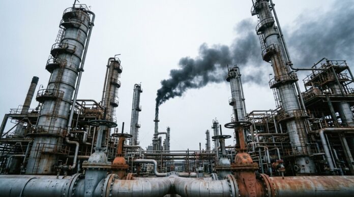 Zona industriala avariata langa rafinaria Kirisi dupa atac drone ucrainene drone ucrainene rafinarie