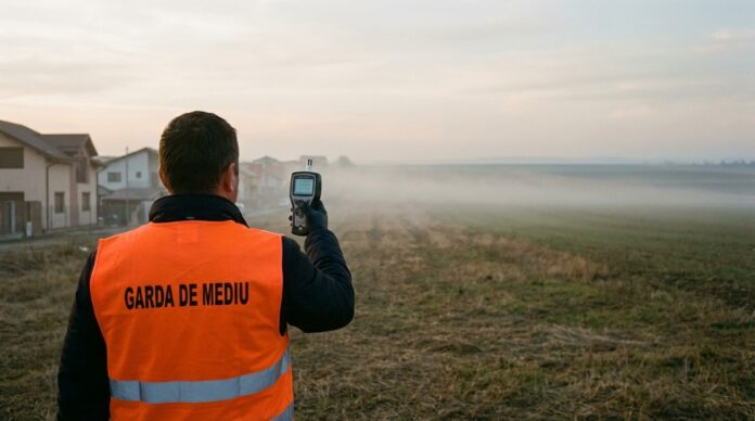Locuitor din Arad cu masca pe fata miros dejectii terenuri agricole miros dejectii arad
