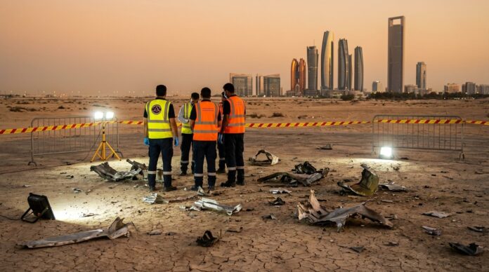 Sistem antiaerian activ noaptea Abu Dhabi racheta interceptata fum explozie racheta interceptata abu dhabi