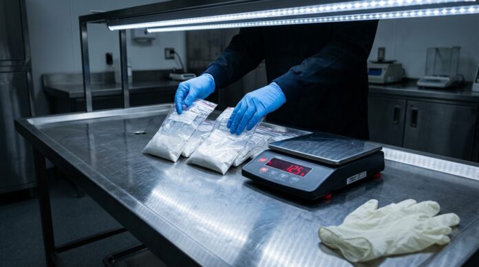 Politisti DIICOT cu droguri confiscate trafic droguri Bucuresti retinuti