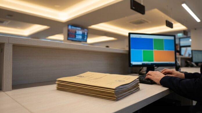 Functionar la ghiseu evidenta persoane verificand date in sistem fara hartie fara-hartie.gov.ro