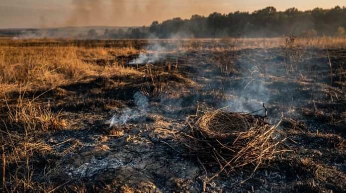 Incendiu vegetatie uscata pe camp in judetul Neamt pompieri interventie incendii vegetatie neamt