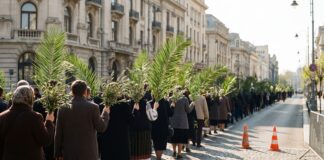 Florii catolice: restricții de circulație duminică pe Calea Victoriei Procesiune religioasa pe Calea Victoriei Bucuresti restrictii trafic Florii catolice restrictii trafic bucuresti