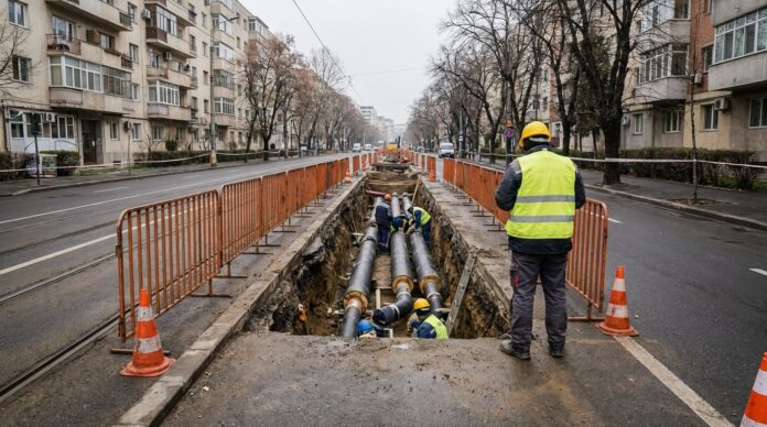 Soseaua Mihai Bravu Bucuresti restrictii trafic lucrari termoficare strada