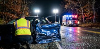 Copil de 10 ani și doi adulți răniți în coliziune pe DJ 711 la Băleni Masini avariate dupa accident rutier pe DJ 711 Baleni Dambovita politie accident rutier baleni