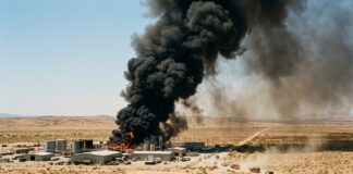 Rachetă iraniană lovește zona industrială Ramat Hovav din Israel Fum negru dens deasupra zonei industriale Ramat Hovav Israel racheta iraniana zona industriala israel