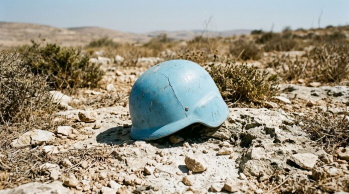 Soldati Casci Albastre UNIFIL in sudul Libanului pozitie militara explozie casci albastre liban