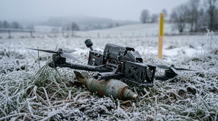 Drona militara cazuta la sol langa frontiera Finlandei cu Rusia drone ucrainene NATO
