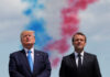 Președintele francez spune că afirmațiile lui Trump despre cuplul Macron nu au fost ”nici elegante, nici la înălțime”