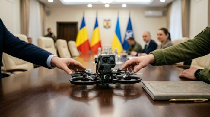 Reprezentanti industria dronelor Romania Ucraina intalnire Palatul Victoria UAV