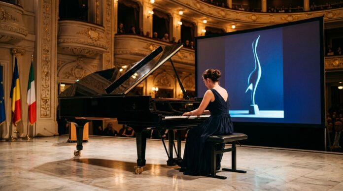 Soprana Rodica Vica si pianista Angela Draghicescu concert BrancuSING Roma ambasada Romania brancusi roma