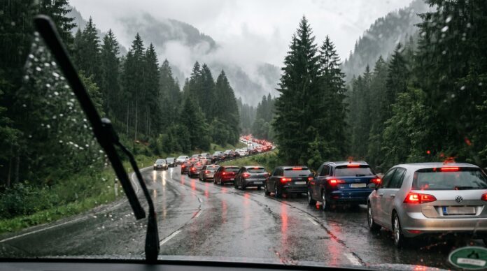 valea prahovei trafic intens dn1 comarnic busteni aglomerari 1 mai