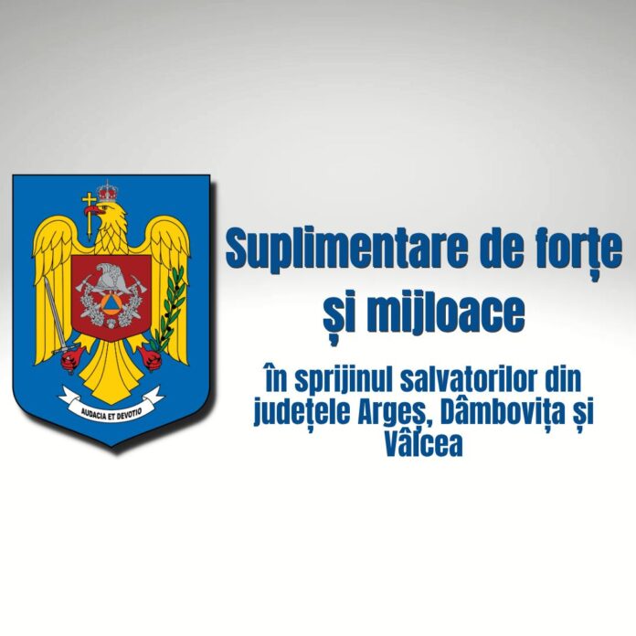 cod portocaliu igsu interventie inundatii arges dambovita valcea echipaje