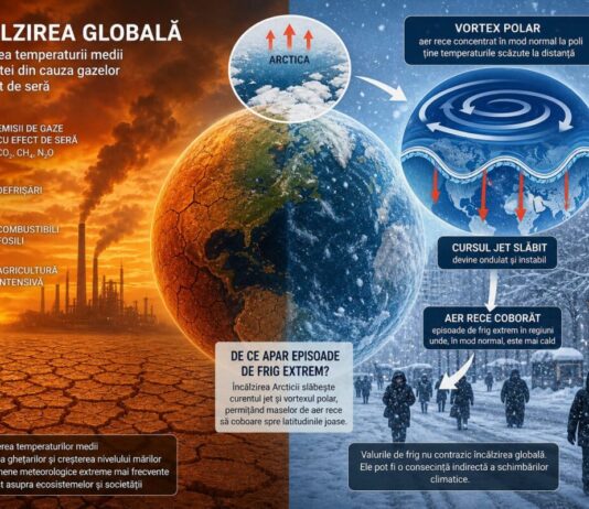 Încălzirea globală explicată științific: de ce apar episoade de frig extrem într-un climat care se încălzește incalzirea globala vortex polar frig extrem clima
