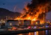 Atac cu dronă în Fujairah: incendiu major la zona petrolieră a EAU, trei răniți