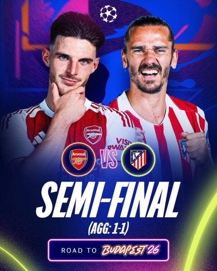 atletico madrid arsenal semifinala champions league retur emirates