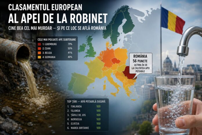 calitatea apei potabile romania clasament european robinet