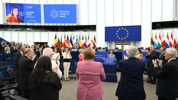 maia sandu ordinul european merit strasbourg parlamentul european ceremonie