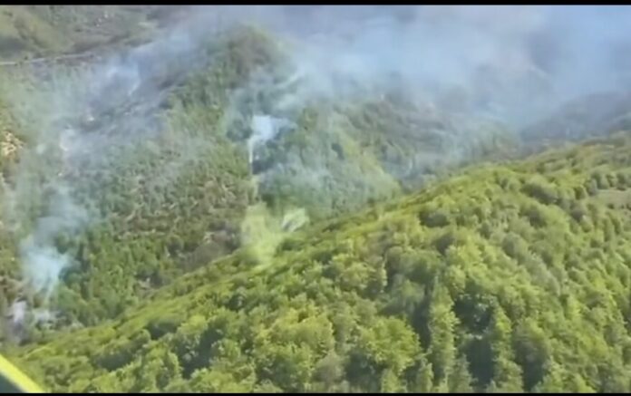 incendiu puternic vegetatie slatina-timis pompieri militari elicopter black hawk interventie