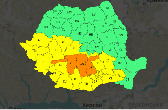 cod galben anm vreme severa vijelii grindina ploi torentiale romania