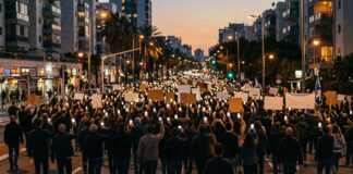 Israelienii ies din nou în stradă împotriva lui Netanyahu după războiul cu Iranul proteste anti-netanyahu tel aviv manifestanti piata habima israel