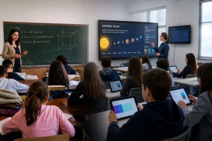 digitalizarea totala scoli tablete ecrane clasa elevi romania suedia